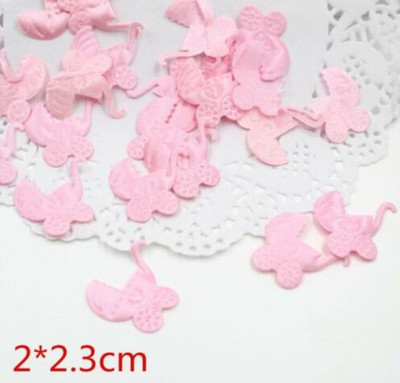 DIY 200TK Satiinaplikatsiooniga vanker Baby Shower Aplikatsiooniga kommikarp Käsitöö Kaunistused 20X23MM