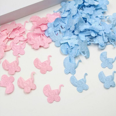 DIY 200 ΤΕΜ Σατέν απλικέ καροτσάκι Baby Shower Απλικέ μπομπονιέρα Χειροτεχνία Διακοσμητικά 20Χ23 ΜΜ