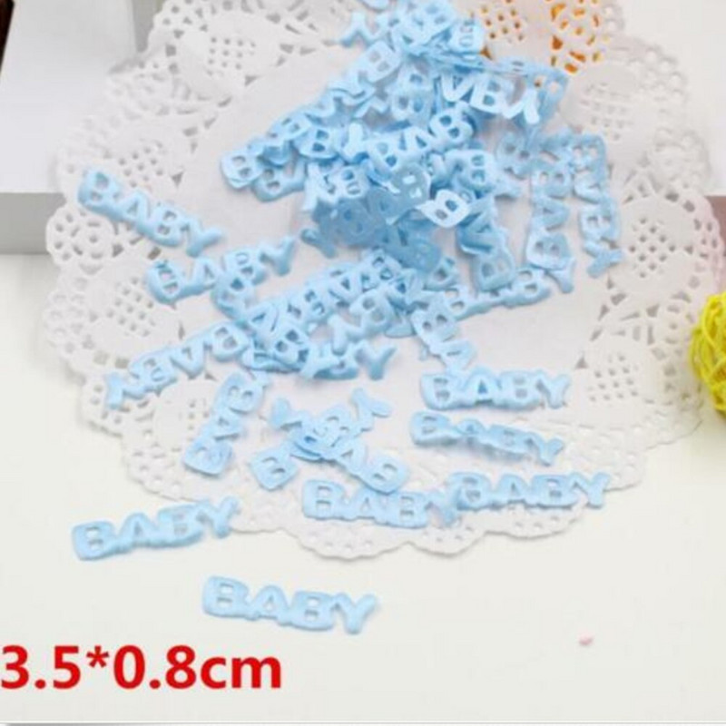 DIY 200 τμχ Baby Shape Σατέν ρούχα απλικέ Baby Shower Διακοσμήσεις γενεθλίων 8X35MM
