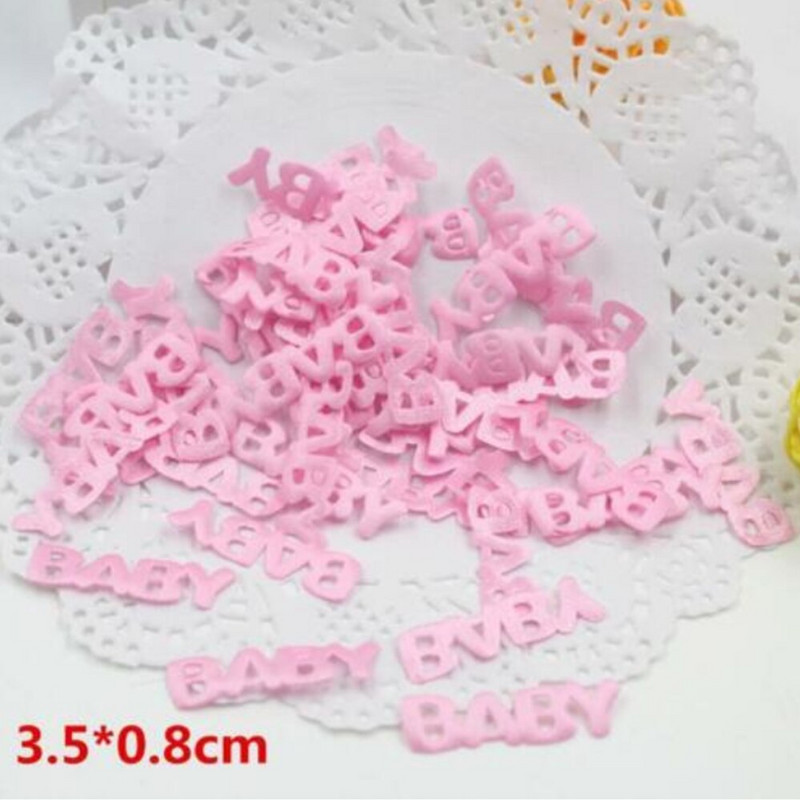 DIY 200 τμχ Baby Shape Σατέν ρούχα απλικέ Baby Shower Διακοσμήσεις γενεθλίων 8X35MM