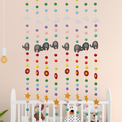 8 τμχ Diy πολύχρωμες βελούδινες χορδές μπάλας Rainbow Cartoon Ball Διακοσμήσεις για κουρτίνες τοίχου για το σπίτι