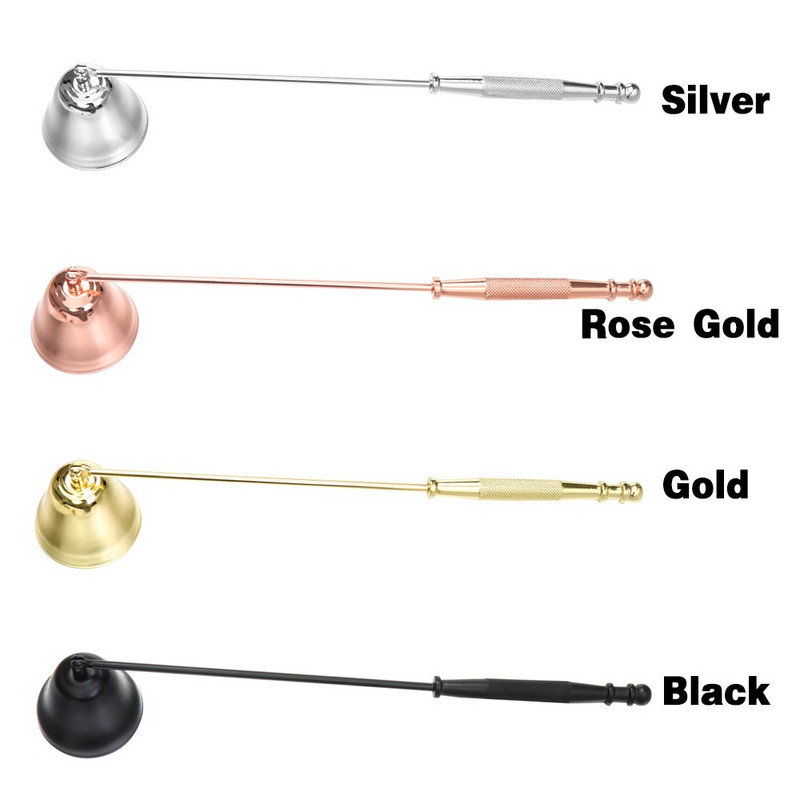 1 vnt ilgos rankenos varpelio formos nerūdijančio plieno žvakės Wick Bell Saugiai žvakių kvapą mažinantis liepsnos įrankis Namų gesinimo įrankiai