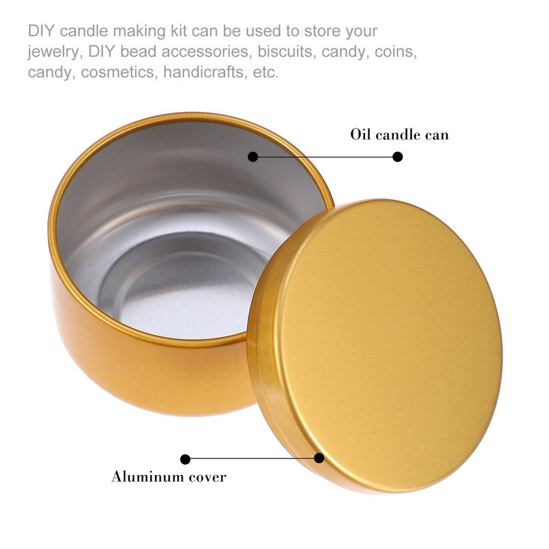 Žvakių stiklainiai Metaliniai skardiniai Stiklainiai Stiklainių gamyba Arbatos skardinės Skardinės Žvakės Maži amatai Pasidaryk pats saldainių konteineriai Auksinės dovanos