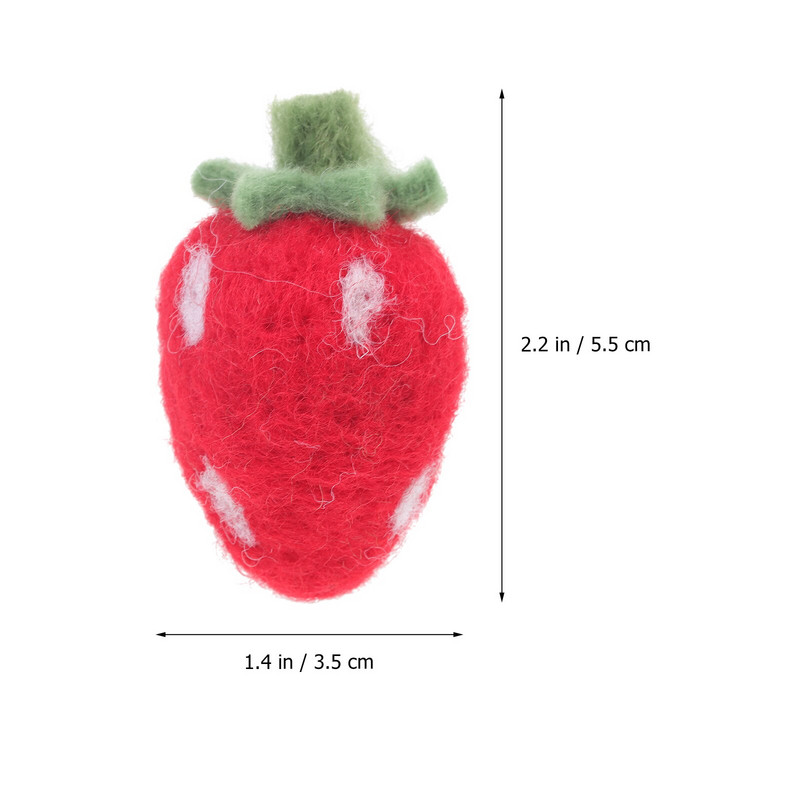 Vilt maasikavillast käsitöö Dekoratsioon Peakatted Kaunistused Kaunistused Ehted Isemeisterdatud Käsitsi viltimine