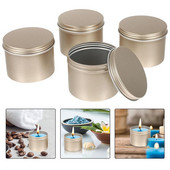 4/6 tk ümmargune alumiiniumist taastäidetav purk teekonteiner Küünal DIY alumiiniumkarp Metallist konservid DIY küünlakonteinerid küünlapurgid