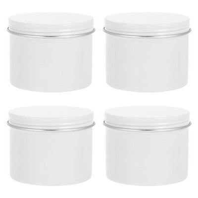 4/6 tk ümmargune alumiiniumist taastäidetav purk teekonteiner Küünal DIY alumiiniumkarp Metallist konservid DIY küünlakonteinerid küünlapurgid