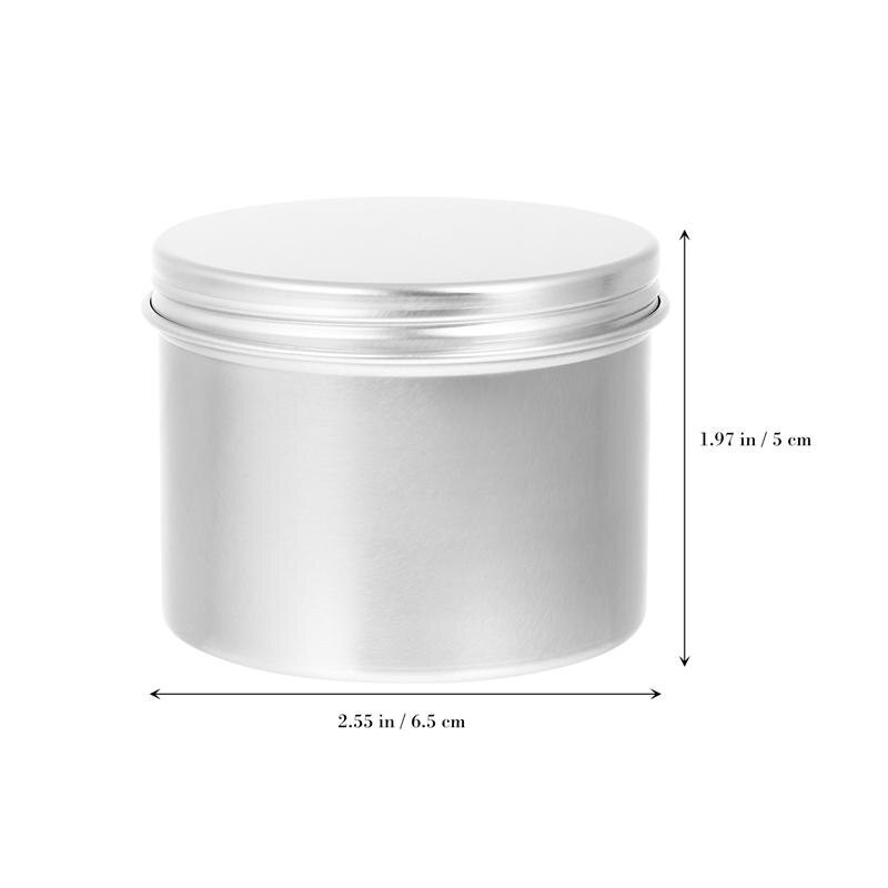 4/6 tk ümmargune alumiiniumist taastäidetav purk teekonteiner Küünal DIY alumiiniumkarp Metallist konservid DIY küünlakonteinerid küünlapurgid