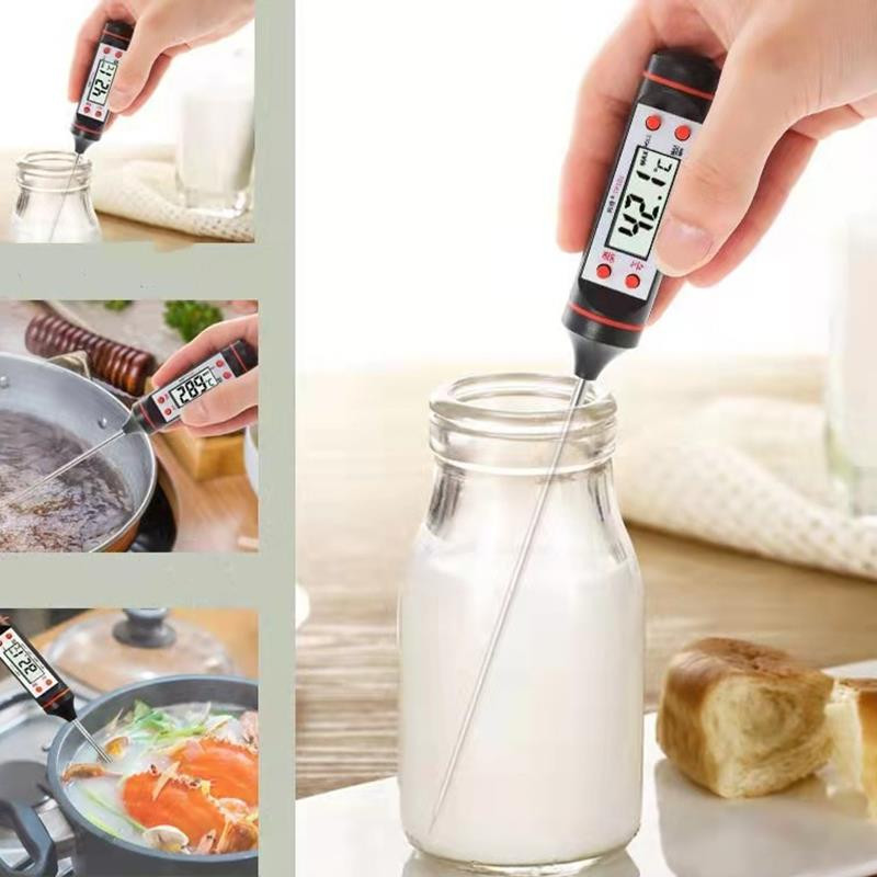 Skaitmeninis termometras su 15 cm ilgio zondo žvakių gaminimo rinkiniais Matuoja skystą sojų parafino vašką, keptą pieną, mėsą, kepsninę