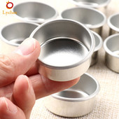 6vnt/12vnt metalinis arbatos žibintas Mažas apvalus žvakių laikiklis puodeliai DIY žvakių vaškas amatų konteineriai DIY žvakės amatai