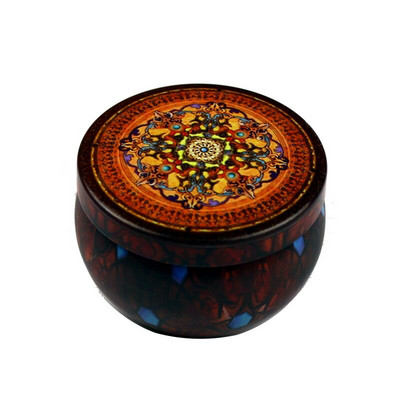 4 Τμ/Παρτίδα Vintage Κερί Βάζο με Καπάκι 6x4cm Χειροποίητα Κεριά DIY Making Container Mini Tins Μεταλλική αποθήκευση Μικρό κουτί δώρου