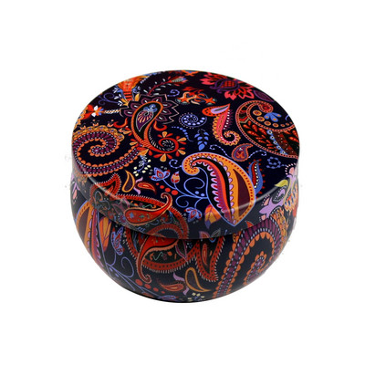 4 Τμ/Παρτίδα Vintage Κερί Βάζο με Καπάκι 6x4cm Χειροποίητα Κεριά DIY Making Container Mini Tins Μεταλλική αποθήκευση Μικρό κουτί δώρου