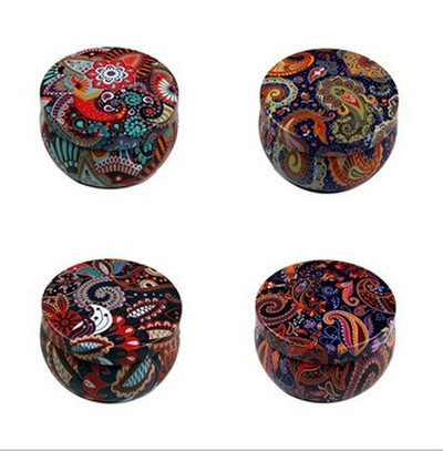 4 Τμ/Παρτίδα Vintage Κερί Βάζο με Καπάκι 6x4cm Χειροποίητα Κεριά DIY Making Container Mini Tins Μεταλλική αποθήκευση Μικρό κουτί δώρου