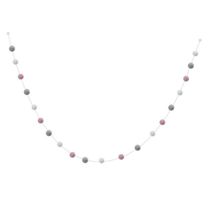 2M 30 rutuliukų vilnos veltinio rutuliukai pom pom girliandos, skirtos miegamojo gimtadienio vakarėliui pakabinti ant sienos