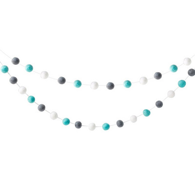 2M 30 rutuliukų vilnos veltinio rutuliukai pom pom girliandos, skirtos miegamojo gimtadienio vakarėliui pakabinti ant sienos