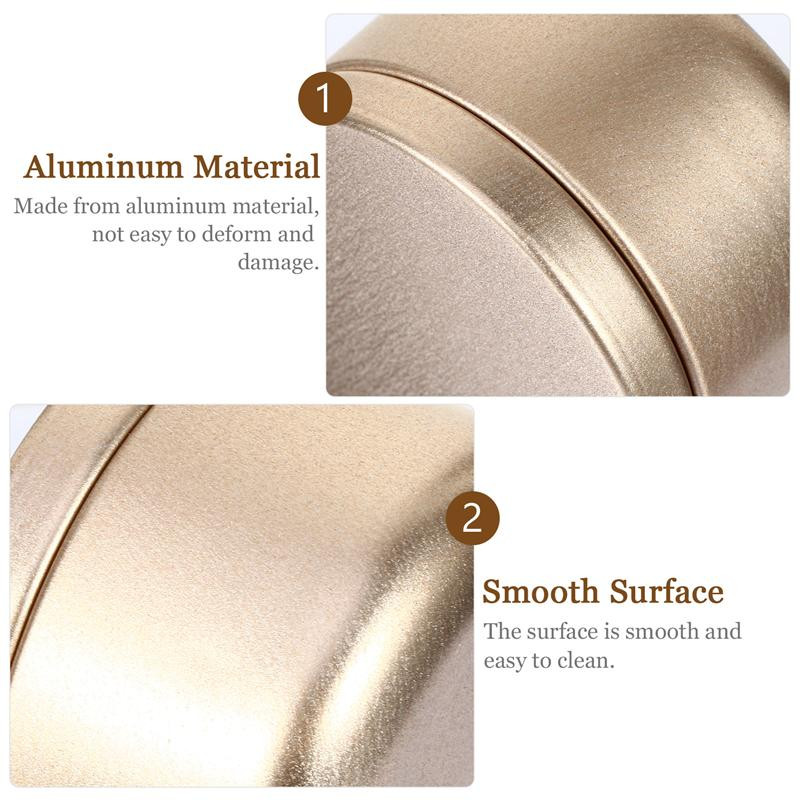 12 TK Küünla tina reisipurgid Ümmargused metallpurgid Küünlakonteinerid Küünlapurgid Küünla väike purk Tahke aroomiteraapia suletud metallpurk