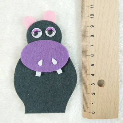 Προσωπικό σχέδιο Felt Animal Finger Doll DIY Μη υφαντό ύφασμα τσόχα Για διδασκαλία εκμάθησης διακόσμησης