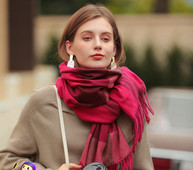 Γυναικείο κασκόλ με μήκος 180 cm - κατάλληλο για χειμώνα
