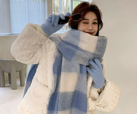 Eșarfă de iarnă de damă cu franjuri