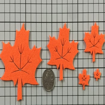 20 τμχ 4 μεγέθη Maple Leaf DIY Διακοσμητικά φύλλα νηπιαγωγείου παιδικός κήπος Μπαλώματα απλικέ φύλλα χειροποίητη χειροποίητη μη υφασμένη τσόχα