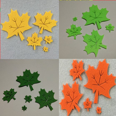 20 бр. 4 размера Maple Leaf Направи си сам Декоративни листа за детска градина детска градина Кръпка апликация листа ръчно изработен нетъкан ръчно изработен филц