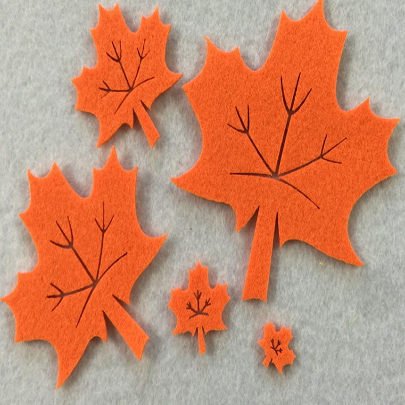 20 τμχ 4 μεγέθη Maple Leaf DIY Διακοσμητικά φύλλα νηπιαγωγείου παιδικός κήπος Μπαλώματα απλικέ φύλλα χειροποίητη χειροποίητη μη υφασμένη τσόχα