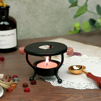 Ρετρό στεγανοποιητικό κερί φούρνου κερί θερμότερο ραβδιά κεριού σόμπας Κόλλα τήξης φούρνου κερί Θήκη κουταλιού Θερμαντική κατσαρόλα DIY Wax Stamp Craft