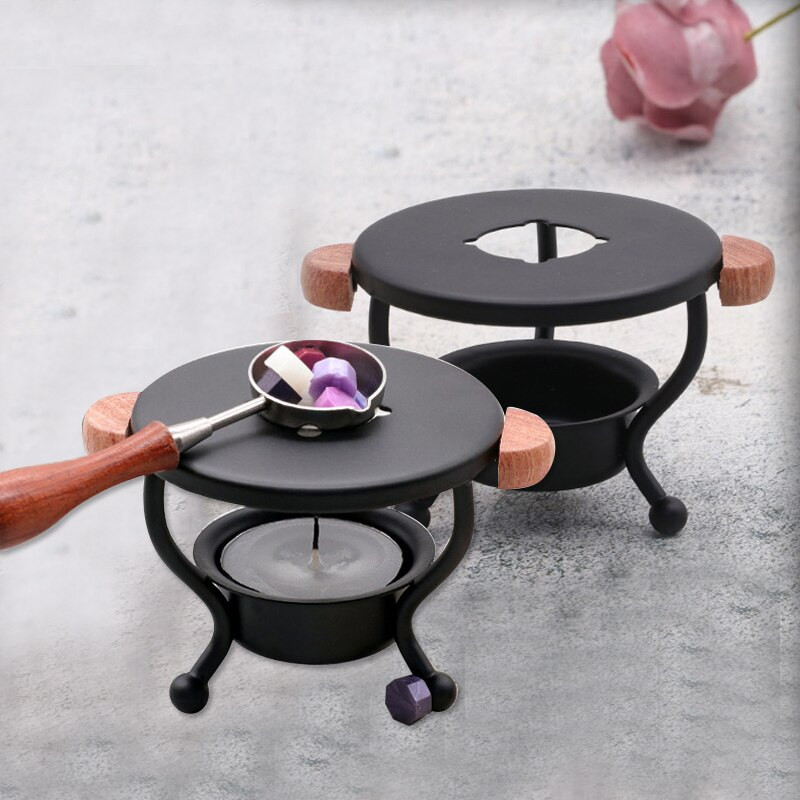 Ρετρό στεγανοποιητικό κερί φούρνου κερί θερμότερο ραβδιά κεριού σόμπας Κόλλα τήξης φούρνου κερί Θήκη κουταλιού Θερμαντική κατσαρόλα DIY Wax Stamp Craft