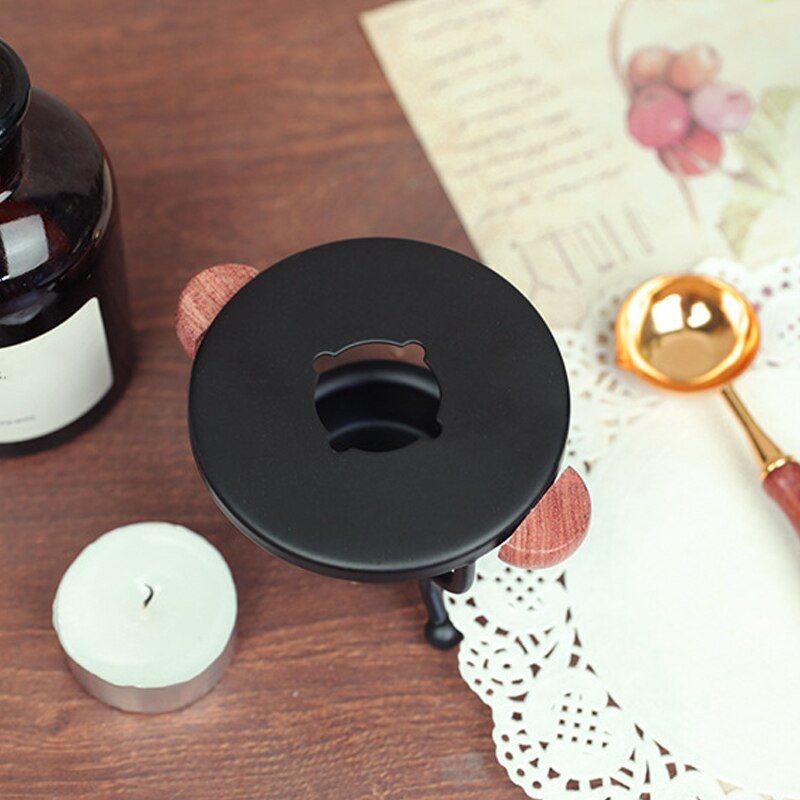 Ρετρό στεγανοποιητικό κερί φούρνου κερί θερμότερο ραβδιά κεριού σόμπας Κόλλα τήξης φούρνου κερί Θήκη κουταλιού Θερμαντική κατσαρόλα DIY Wax Stamp Craft