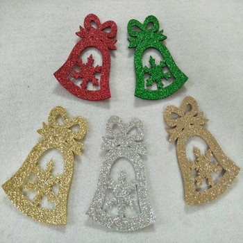 5 τμχ Pretty 5 Χρώματα Μεγάλη Μικρή Επιλογή Bling Bling Glitter Χριστουγεννιάτικη νιφάδα χιονιού καμπάνα τσόχα ύφασμα Παιδικό χειροποίητο μη υφαντό