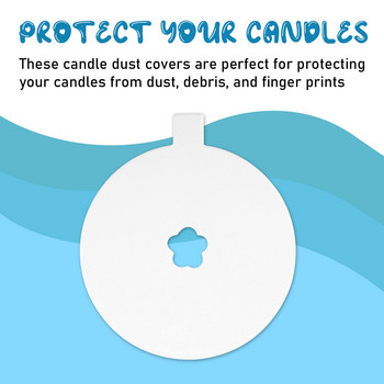 100 τμχ Candle Dust Protector Paper Καπάκια κεριών Candle Drip Protectors Candle Vigil Supplies Craft Candle Making Dust Protection