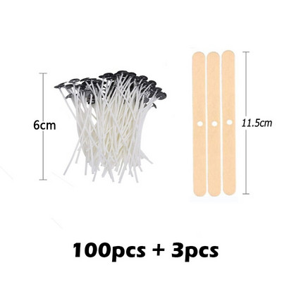 103tk vahatatud puuvillane küünlatahtide komplekt koos alusega Originaalsed suitsuvabad küünlatahtid Sojaõli vahasüdamik, kootud küünalde valmistamise tarvikud