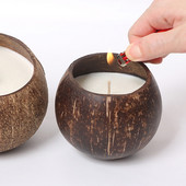 Creative Coconut Shell DIY αρωματικό δοχείο κατασκευής κεριών Άδειο μπολ Κερί σόγιας Κύπελλο Αξεσουάρ χειροποίητης κατασκευής κεριών