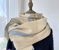 Eșarfă casual de toamnă iarnă în carouri pentru femei