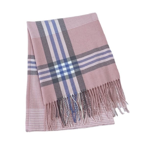 Eșarfă casual de toamnă iarnă în carouri pentru femei