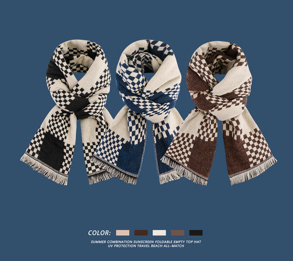 Γυναικείο χειμωνιάτικο κασκόλ σε τρία χρώματα