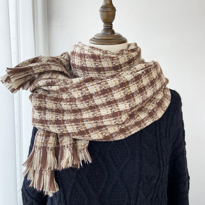 Τρέχον μοντέλο χειμερινό καρό γυναικείο κασκόλ