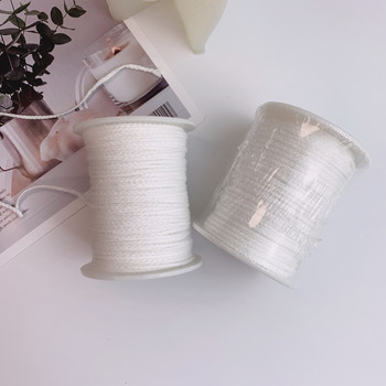 1 Roll 200 Feet 61M White Candle Wick Cotton Candle Woven Wick for DIY Candle Making Material Smokeless Wax Pure Cotton Core
