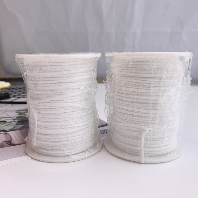 1 rull 200 jalga 61M valge küünlataht puuvillane küünal kootud küünla meisterdamise materjali jaoks suitsuvaba vaha puhas puuvillane südamik