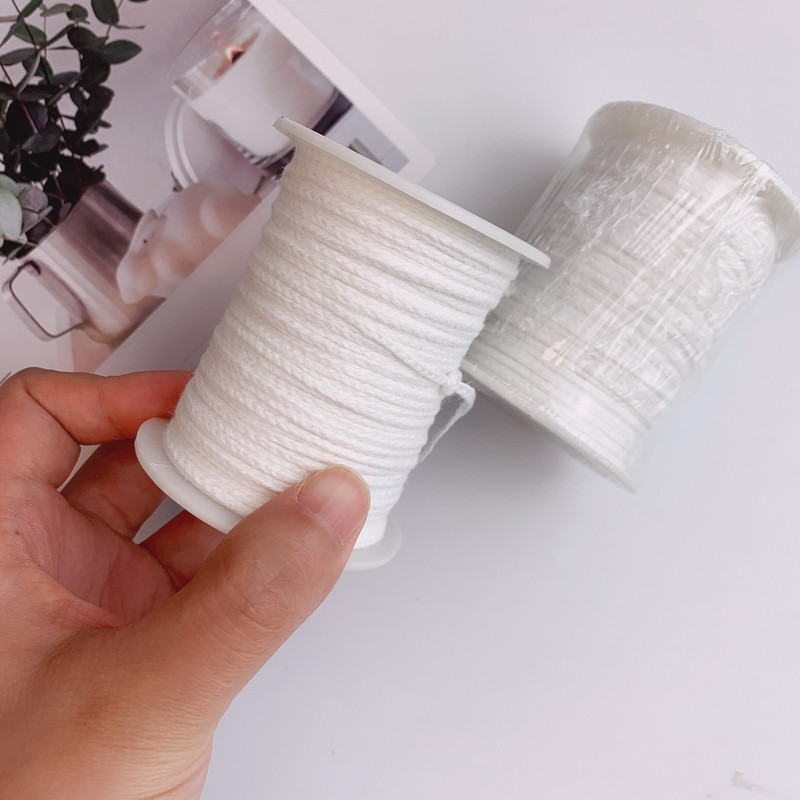 1 rull 200 jalga 61M valge küünlataht puuvillane küünal kootud küünla meisterdamise materjali jaoks suitsuvaba vaha puhas puuvillane südamik