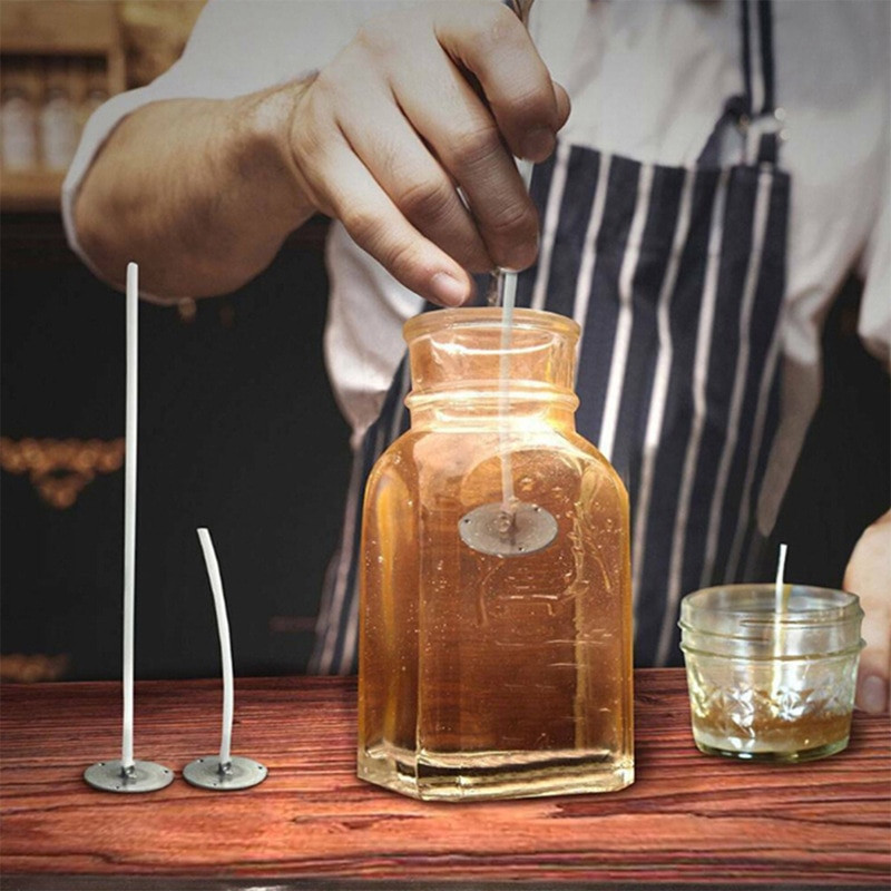 100 tk puuvillased küünlatahtid suitsuvabad DIY lõhnaküünalde valmistamise tarvikud küünlatarvikud vahatahti küünalde valmistamiseks