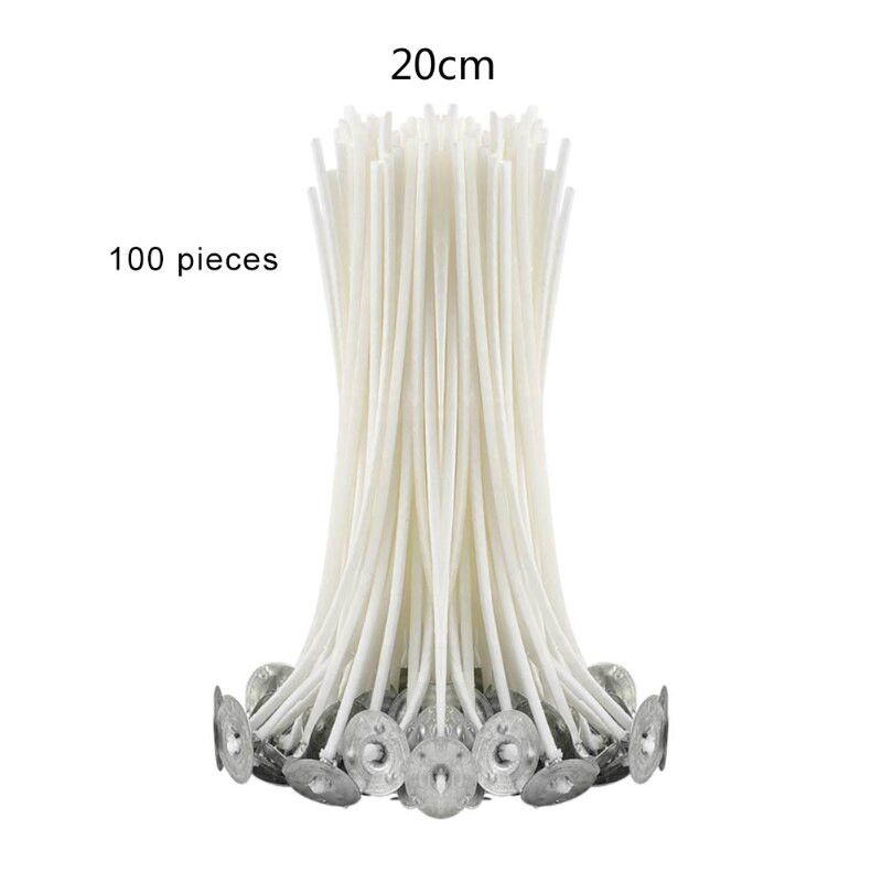 100 vnt. / rinkinys Žvakių lempos dagčio žvakės gaminimo reikmenys Storos medžiagos Rankų darbo rūkytos lempos dagčio vaško šerdies vaško medvilnės laikiklis