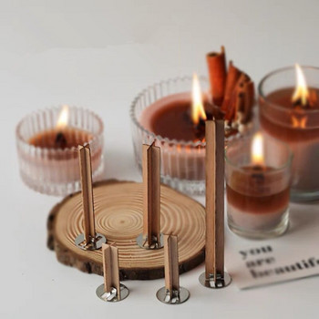 10 τμχ 3-10 εκ. Μήκος Σταυρός Ξύλινο Κερί Wicks Candle Wick Core με Βάσεις για DIY Candle Making Αναλώσιμα Σόγια Parffin Wax Wick