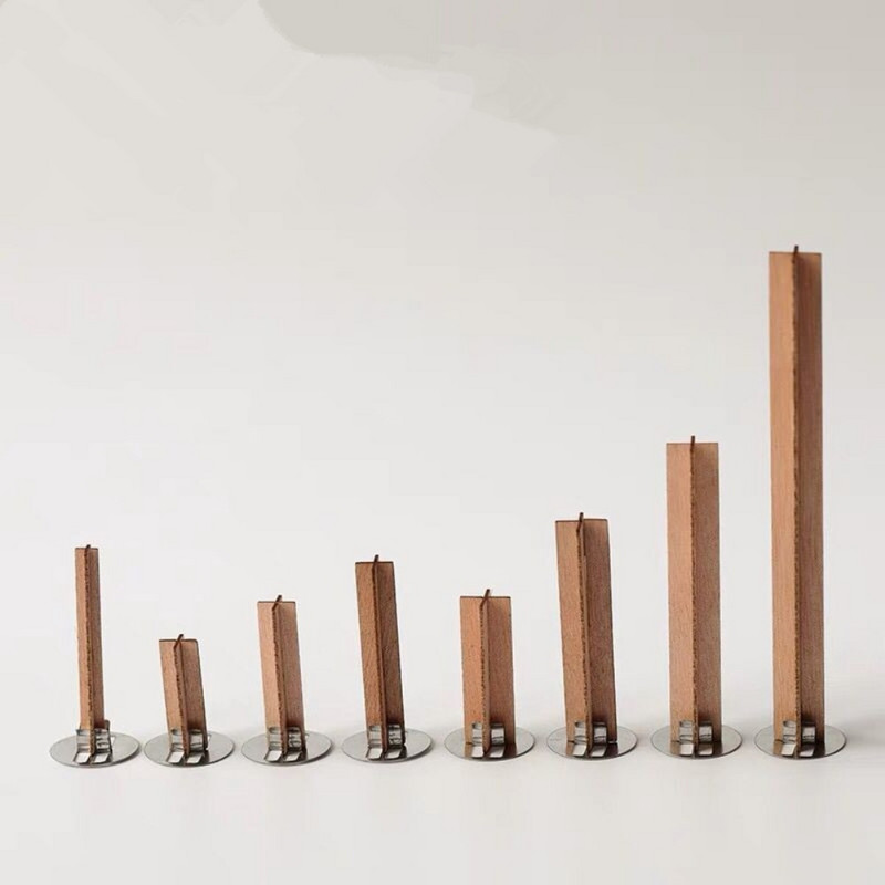 10 τμχ 3-10 εκ. Μήκος Σταυρός Ξύλινο Κερί Wicks Candle Wick Core με Βάσεις για DIY Candle Making Αναλώσιμα Σόγια Parffin Wax Wick