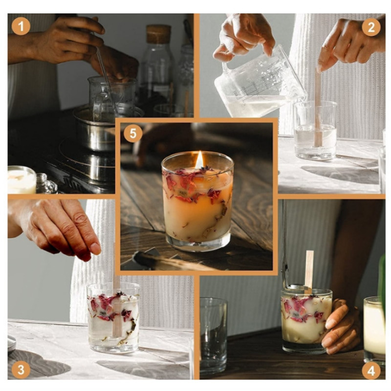 30 vnt. medinių žvakių dagčių rinkinys, 6–19 mm bedūmių natūralios medienos dagtis, „pasidaryk pats“ žvakių puodų gaminimo reikmenys sojos su vaško dagčiu