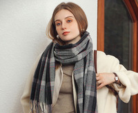 Γυναικείο χειμωνιάτικο κασκόλ - με κρόσσια