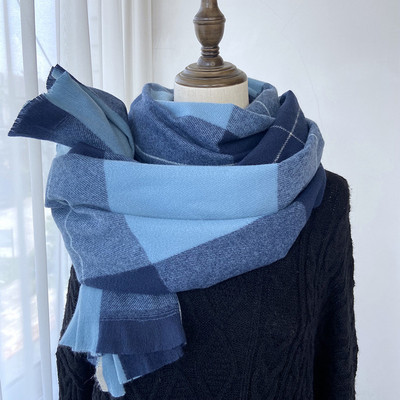 Καρό γυναικείο χειμωνιάτικο κασκόλ - ρετρό μοντέλο