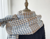 Γυναικείο φαρδύ κασκόλ για το φθινόπωρο και το χειμώνα με κρόσσια