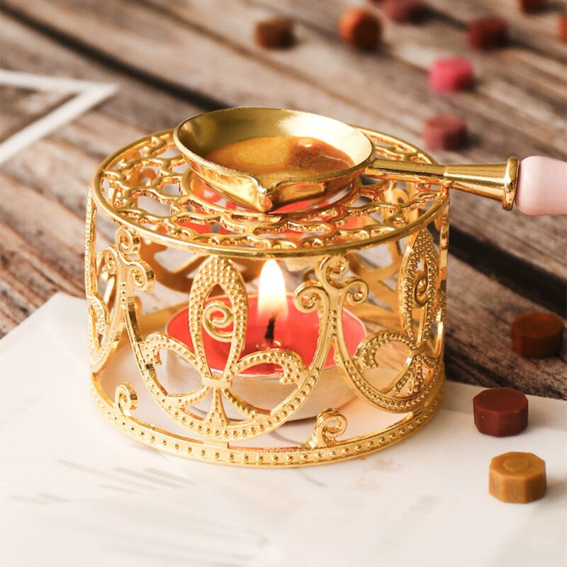 Vintage Stamp Wax Sigil Bead Stick Ceară încălzită Lipici de topire Set de linguri pentru aragaz pentru invitații DIY Sigiliu de ceară Instrument pentru aragaz