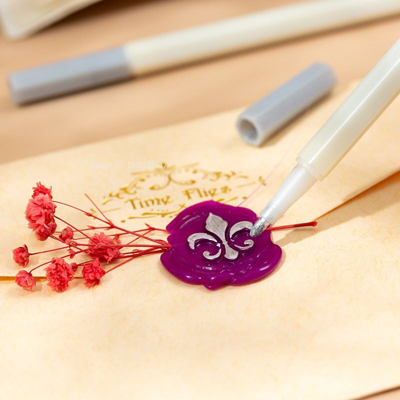 Kuldne hõbedane emailiga pliiats DIY fotopaber fotoalbum must papp emaili pitsat esiletõstmise erimärgistuspliiats