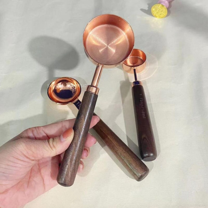 Κουτάλι με λαβή καρυδιάς Fire Seal Εγχειρίδιο DIY Φάκελος Λογαριασμού Παρακαλώ Προσκαλέστε Κερί στεγανοποίησης Κόκκος Fire Paint Heat Melt Spoon